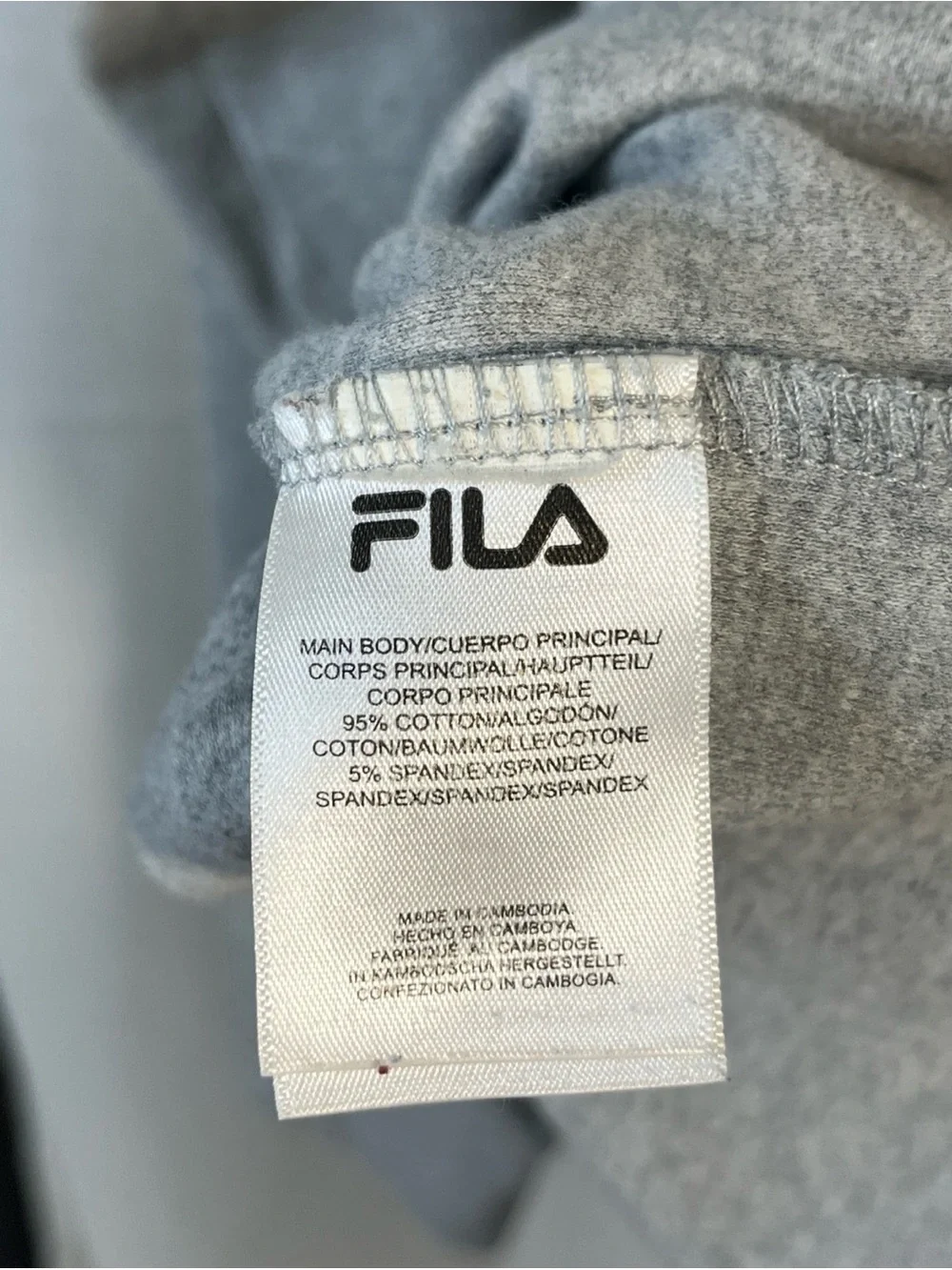 Vintage Fila Men's Gray Pullover Long Sleeve Sweatshirt Size Large